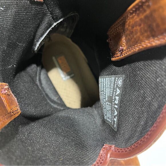 ARIAT Men’s H2O WORKHOG WESTERN WORK BOOTS - COMPOSITE TOE Brown Leather… - Picture 8 of 11